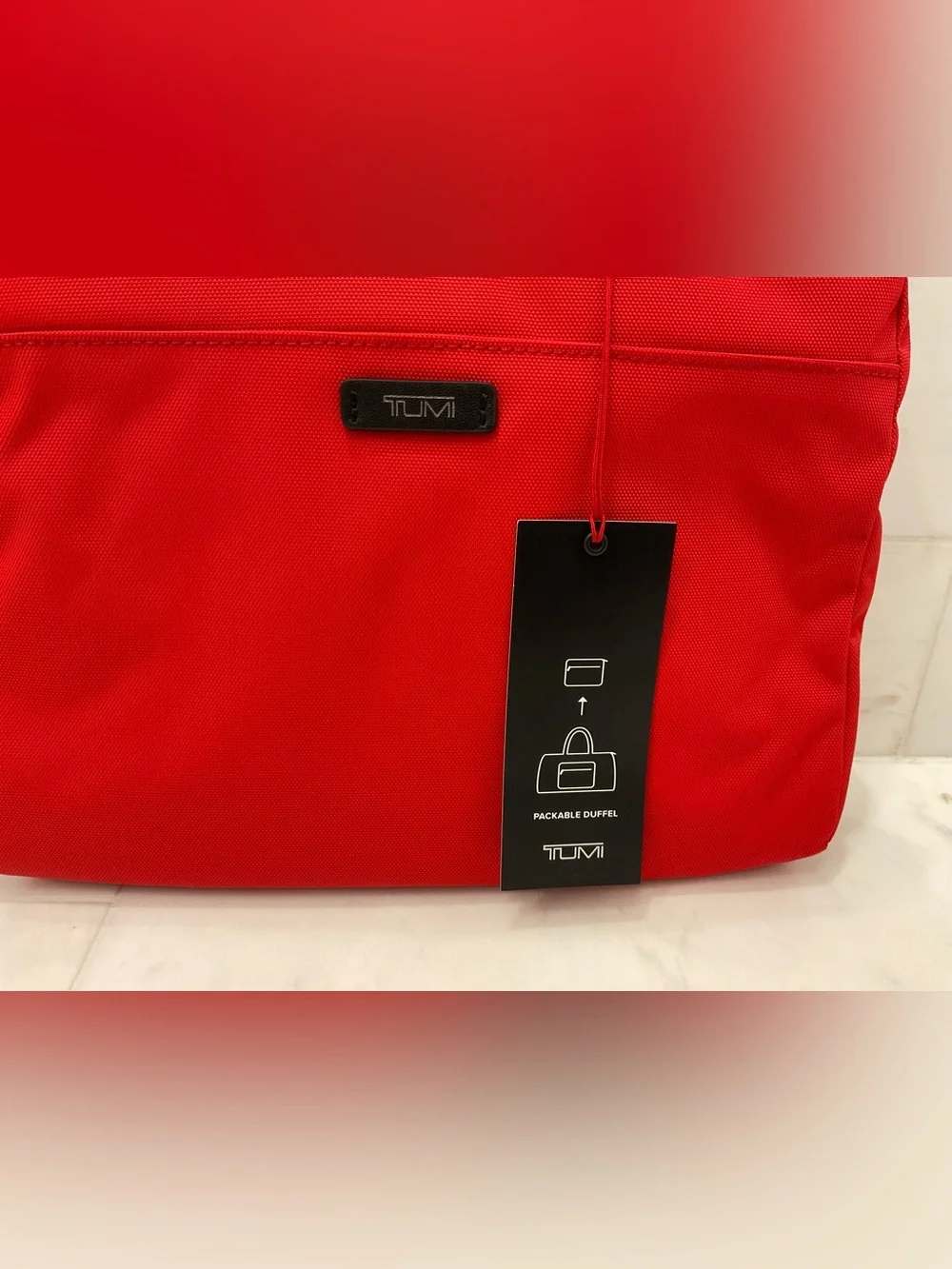 NEW TUMI Voyageur JUST IN CASE Packable 20.5” Duffel Bag - TUMI RED